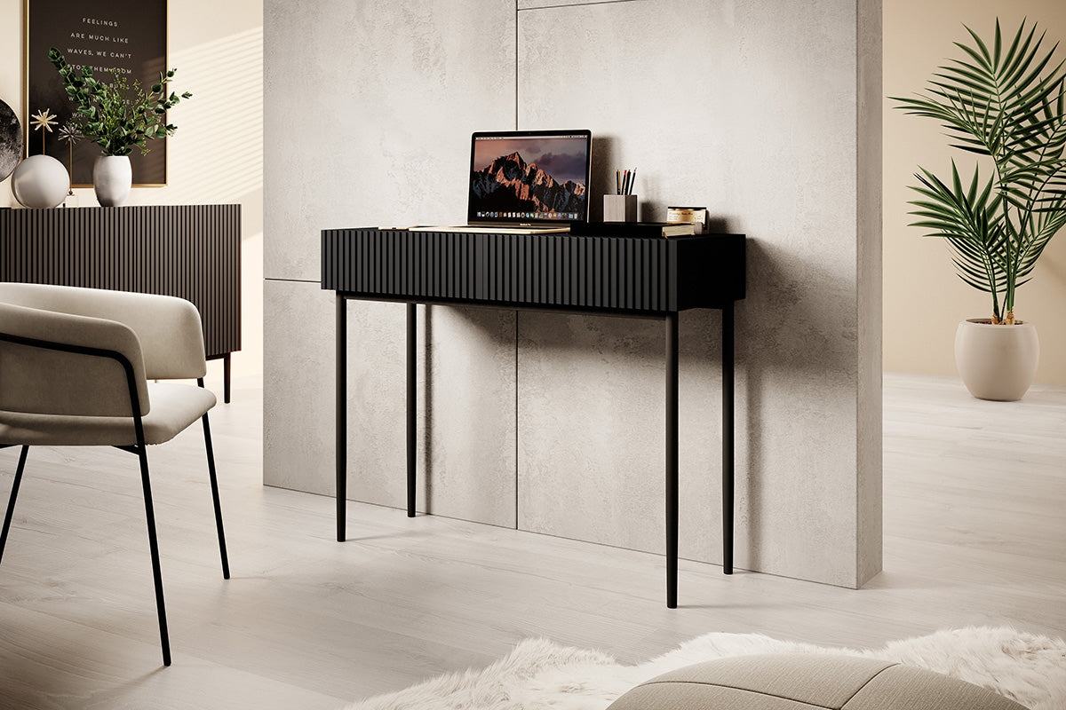 AUSTIN rakstāmgalds/konsole 100/82/41 melns/melnas kājas - N1 Home