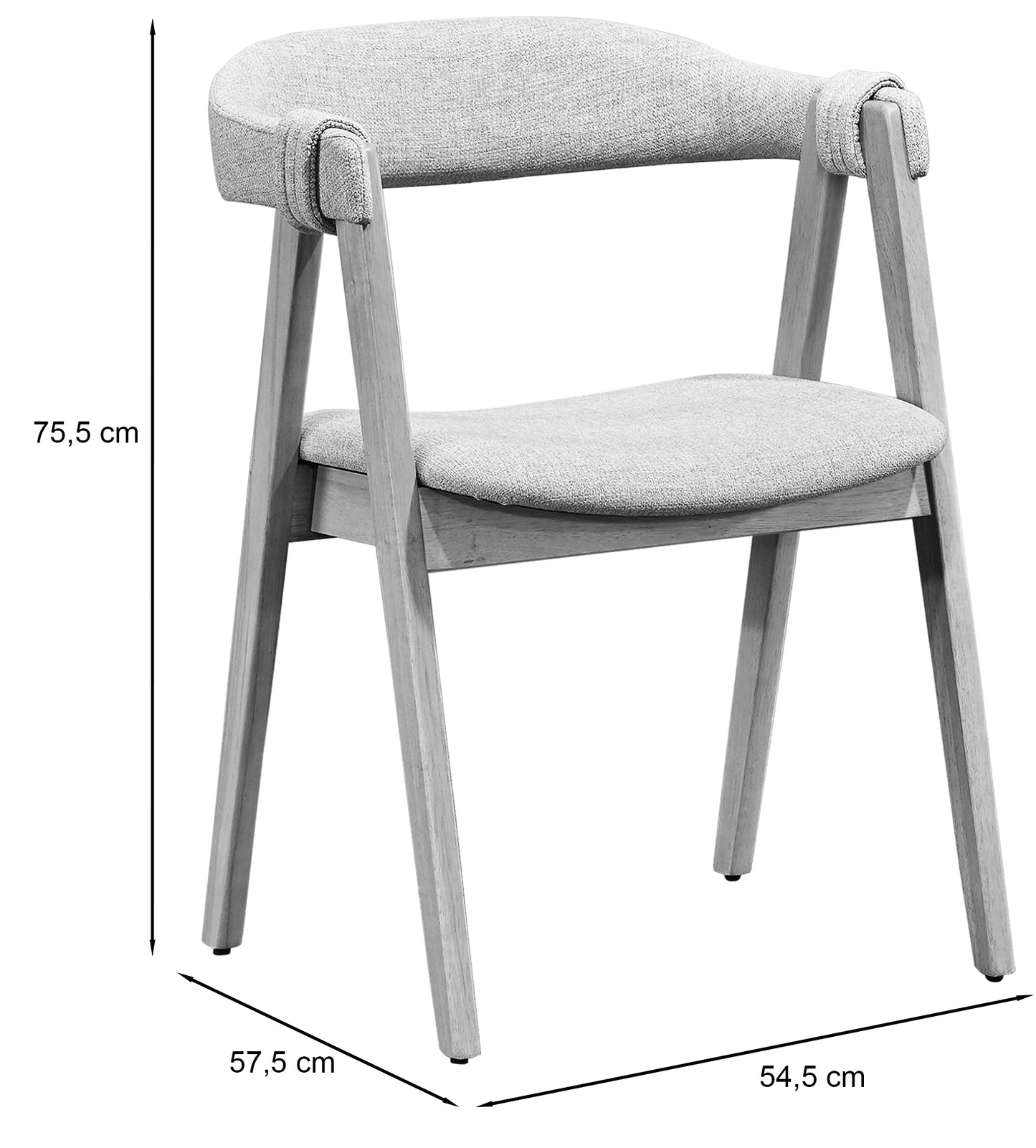 Krēsls Inne 75/54/57 cm bēšs/ozols - N1 Home
