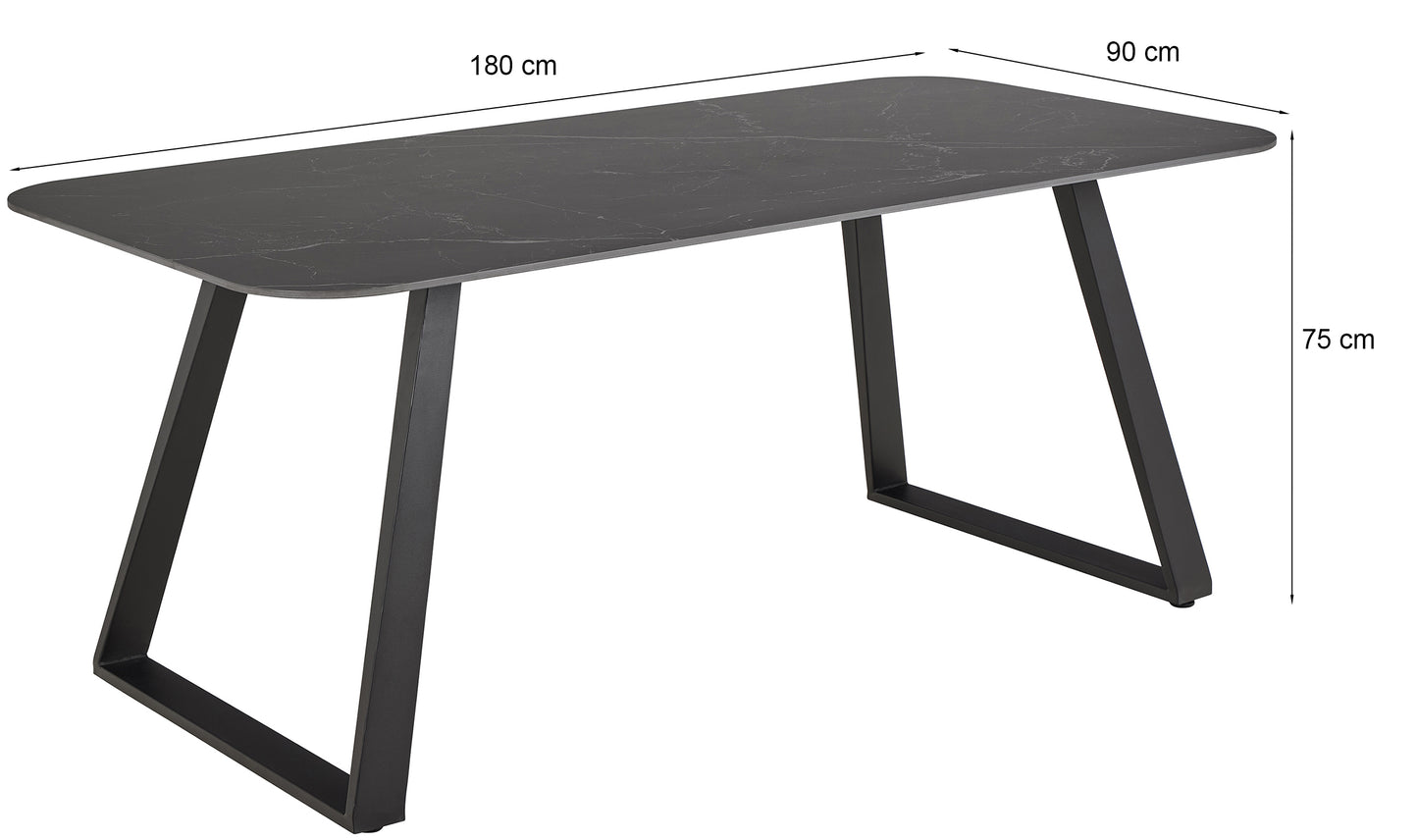 Kafijas galds Anti 75/180/90 cm grafīts - N1 Home