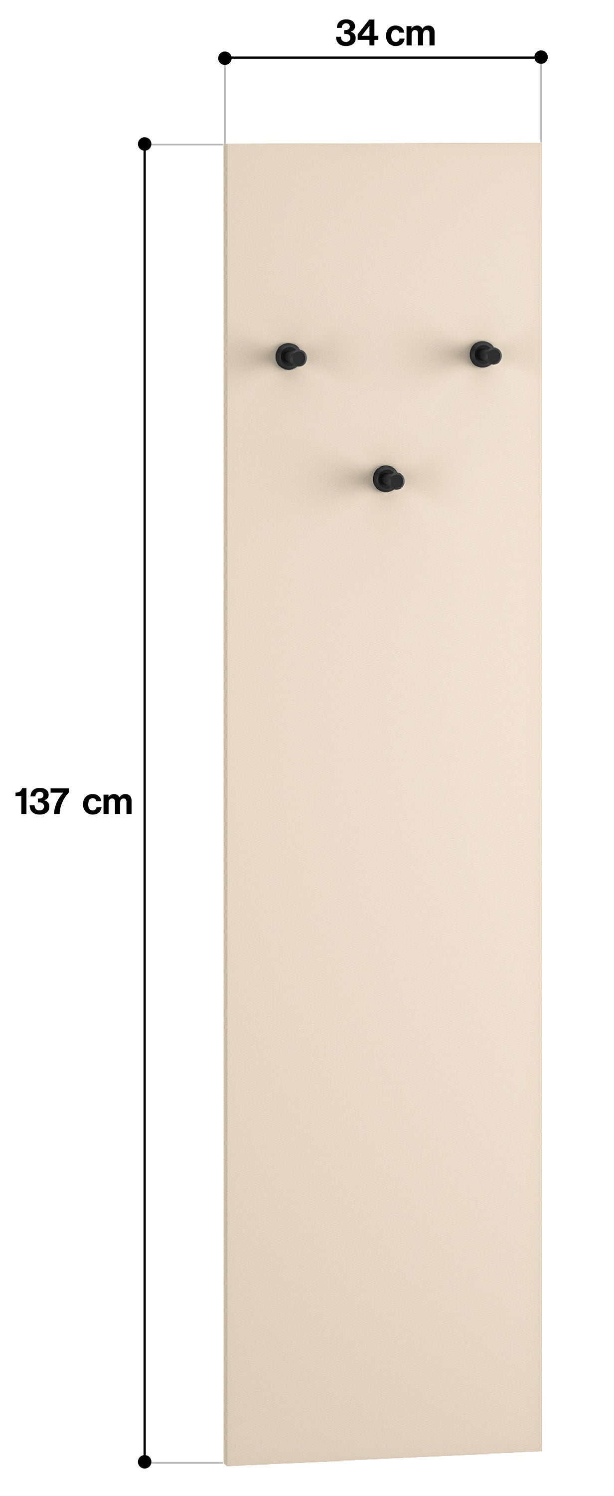 Sienas pakaramais Galeto 137/34 cm bēšs - N1 Home