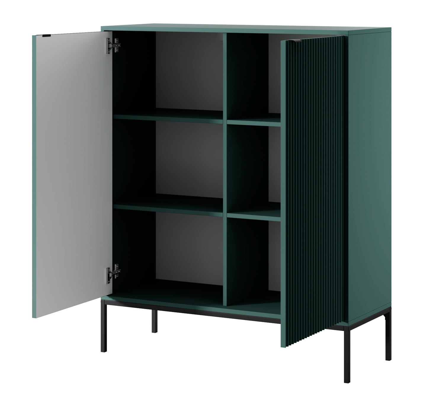 Kumode NV 104/125/39 cm olīves/melns - N1 Home