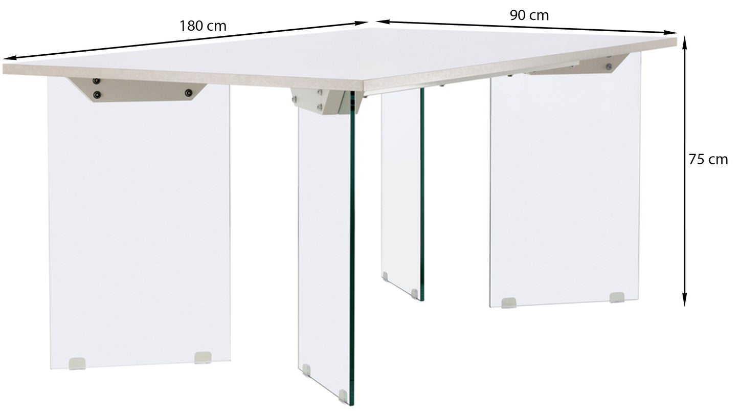 Galds Estils 75/180/72 cm gaiši pelēks - N1 Home