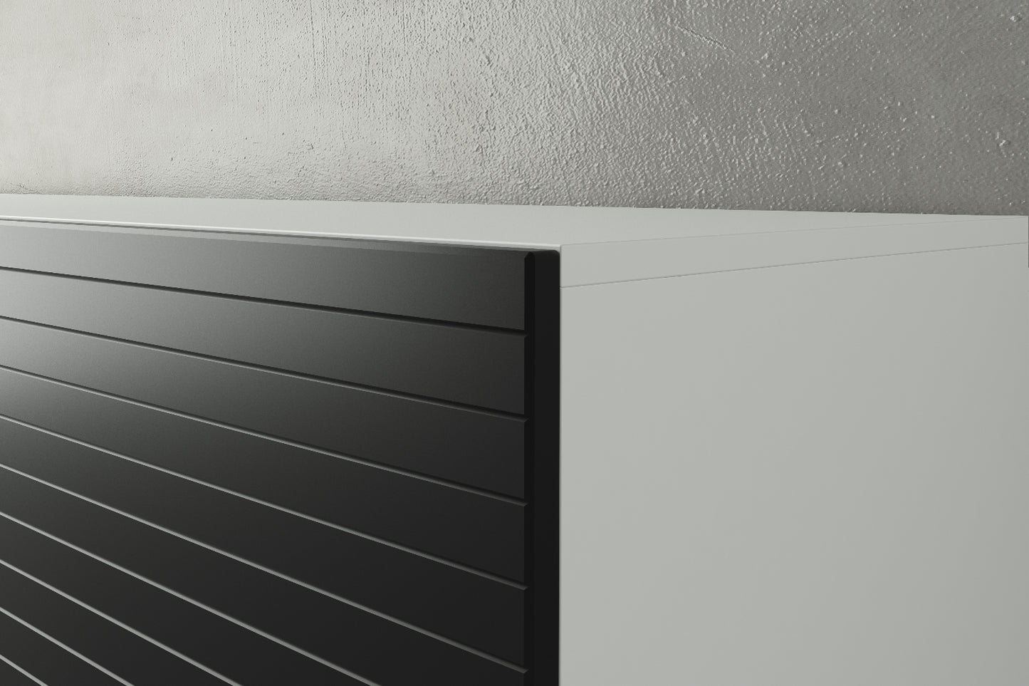 Kumode Gontal 110/70/45 cm melns/balts - N1 Home