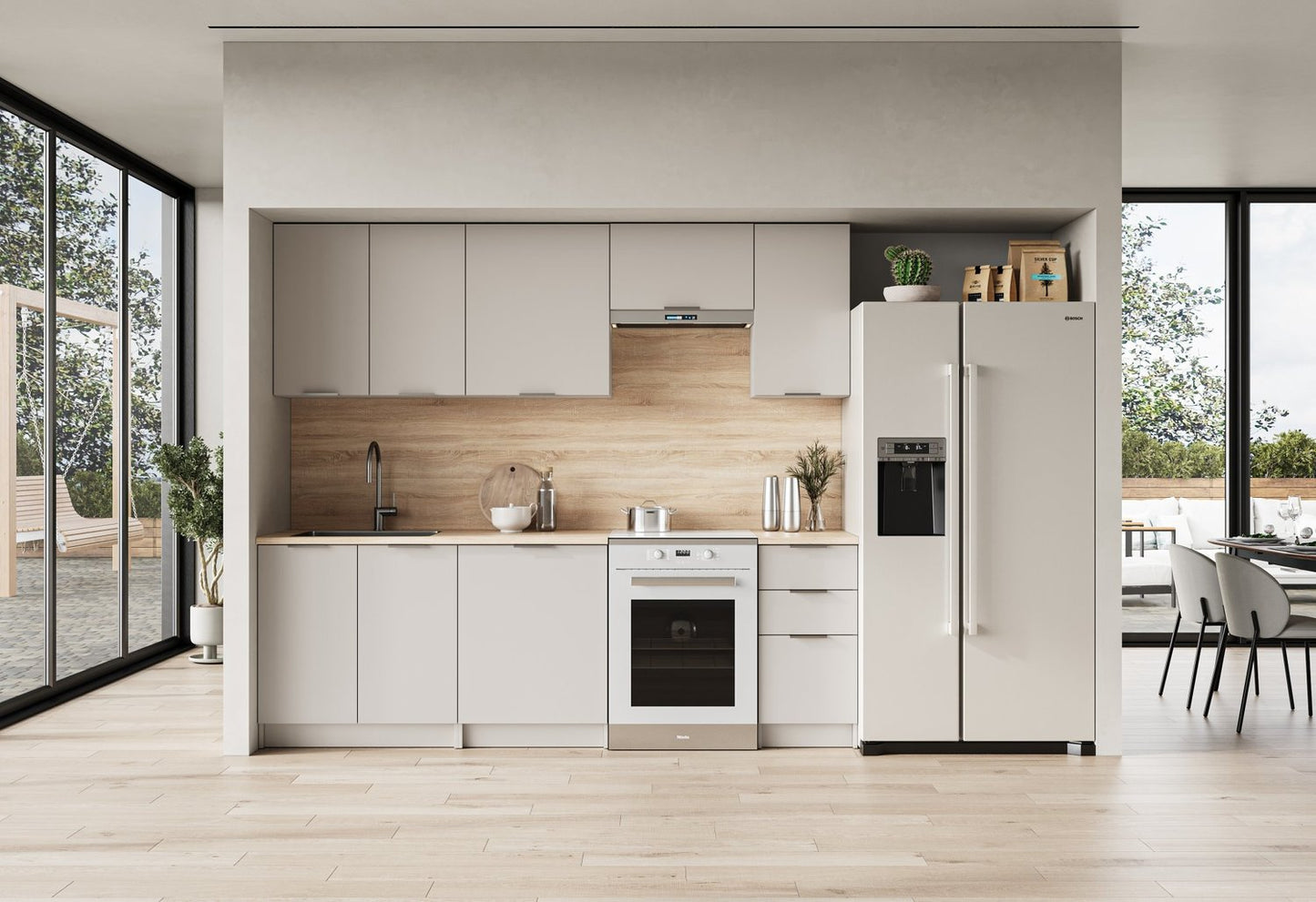 Virtuves komplekts Barsa 240/72/60 cm Sonoma ozols/kašmirs
