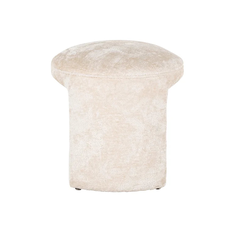 Pufs Fargo Richmond Interiors 44/45/45 cm Bergen 900 white chenille - N1 Home