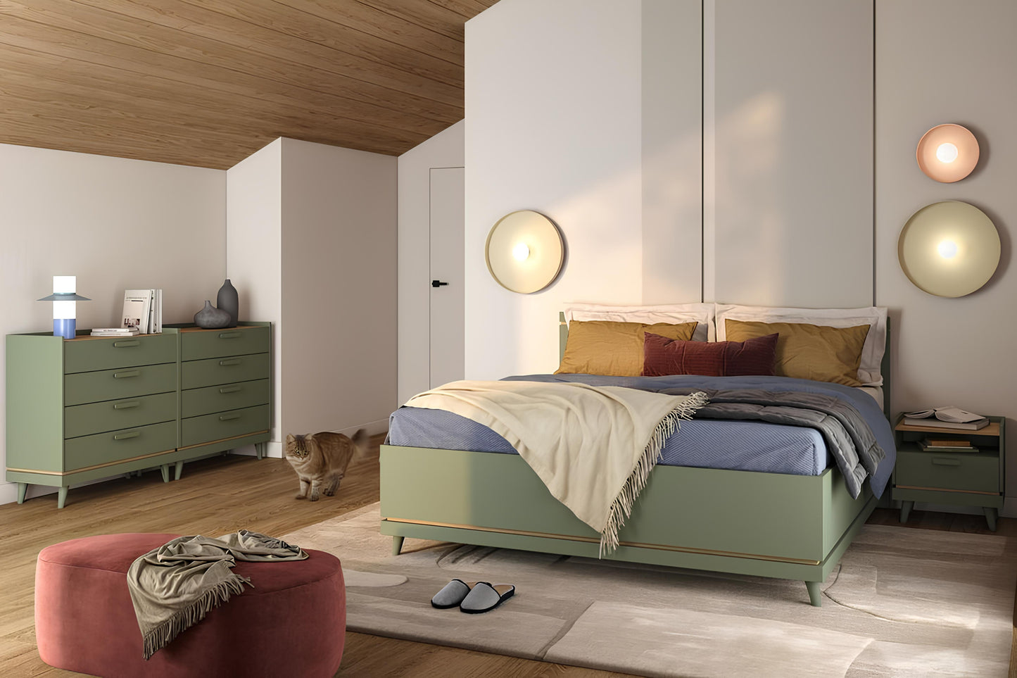 Galds Skanija 120/80/50 cm zaļs - N1 Home