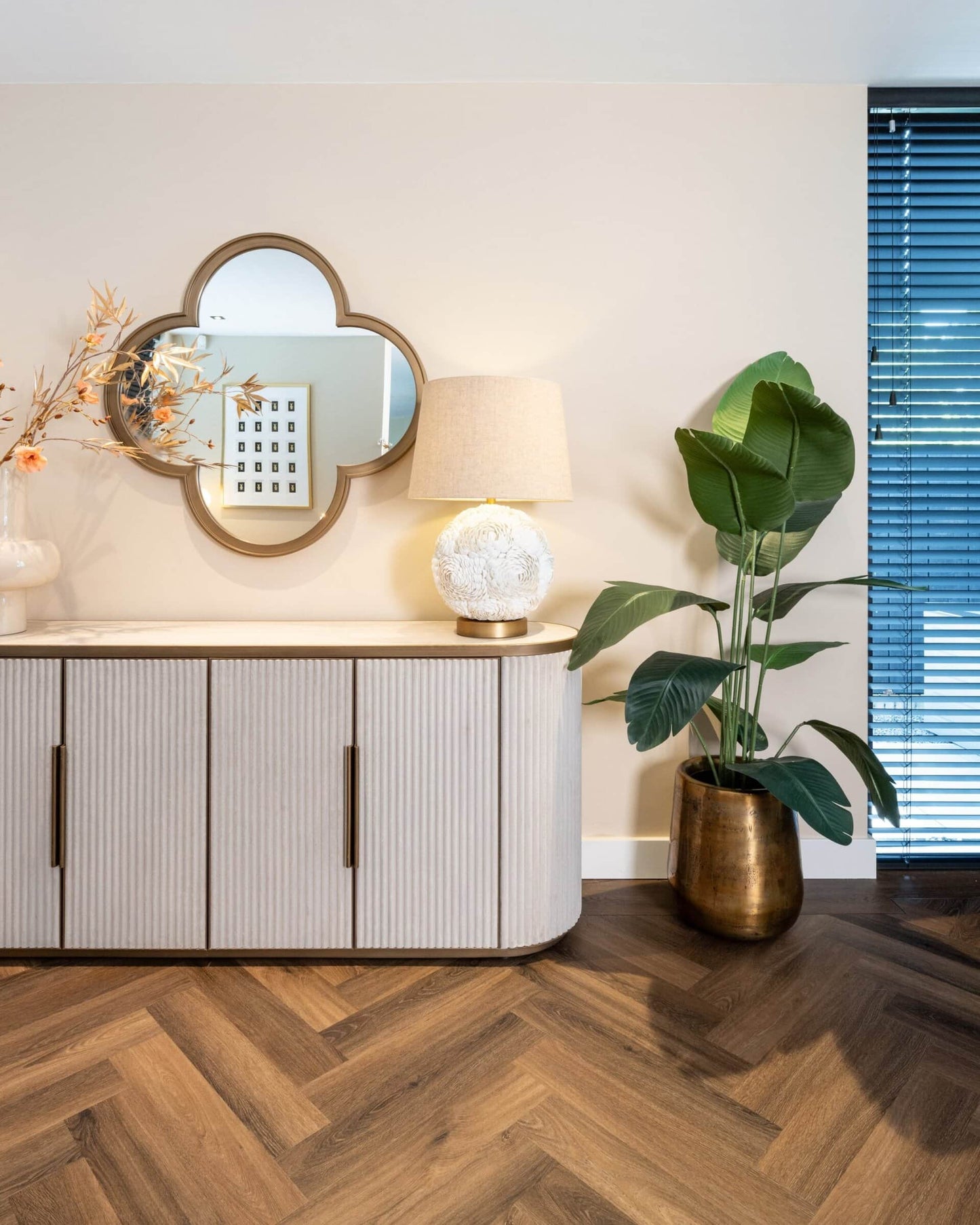 Spogulis Lowen Richmond Interiors 100/100/4 cm brushed gold