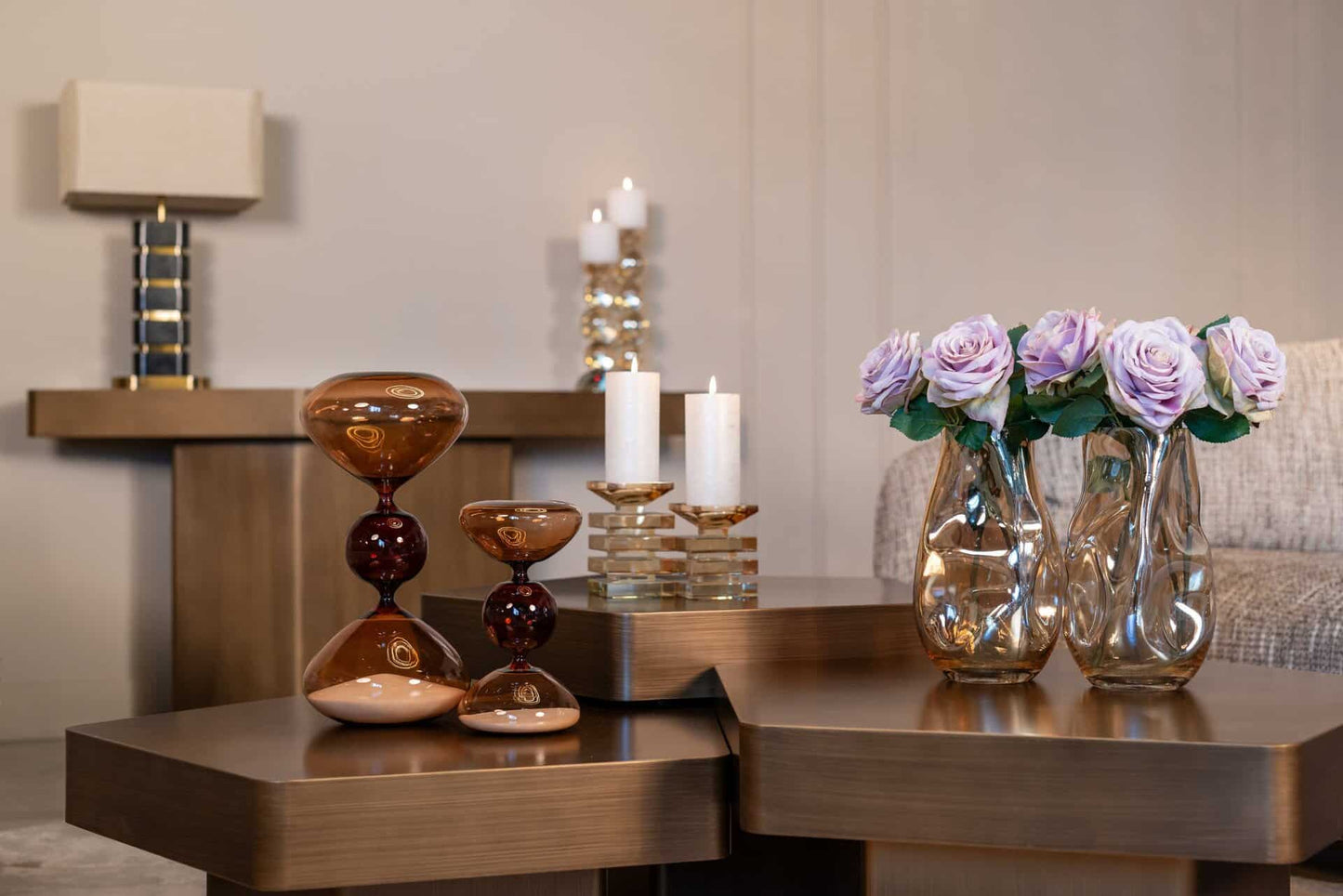 Kafijas galds Hexa (Set of 3) Richmond Interiors 75/37/75 cm zelts - N1 Home