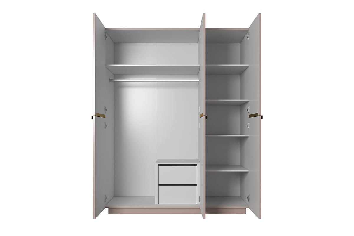 Skapis AUSTIN ar atvilktņas, zelta 150/207/62 antik rozā - N1 Home