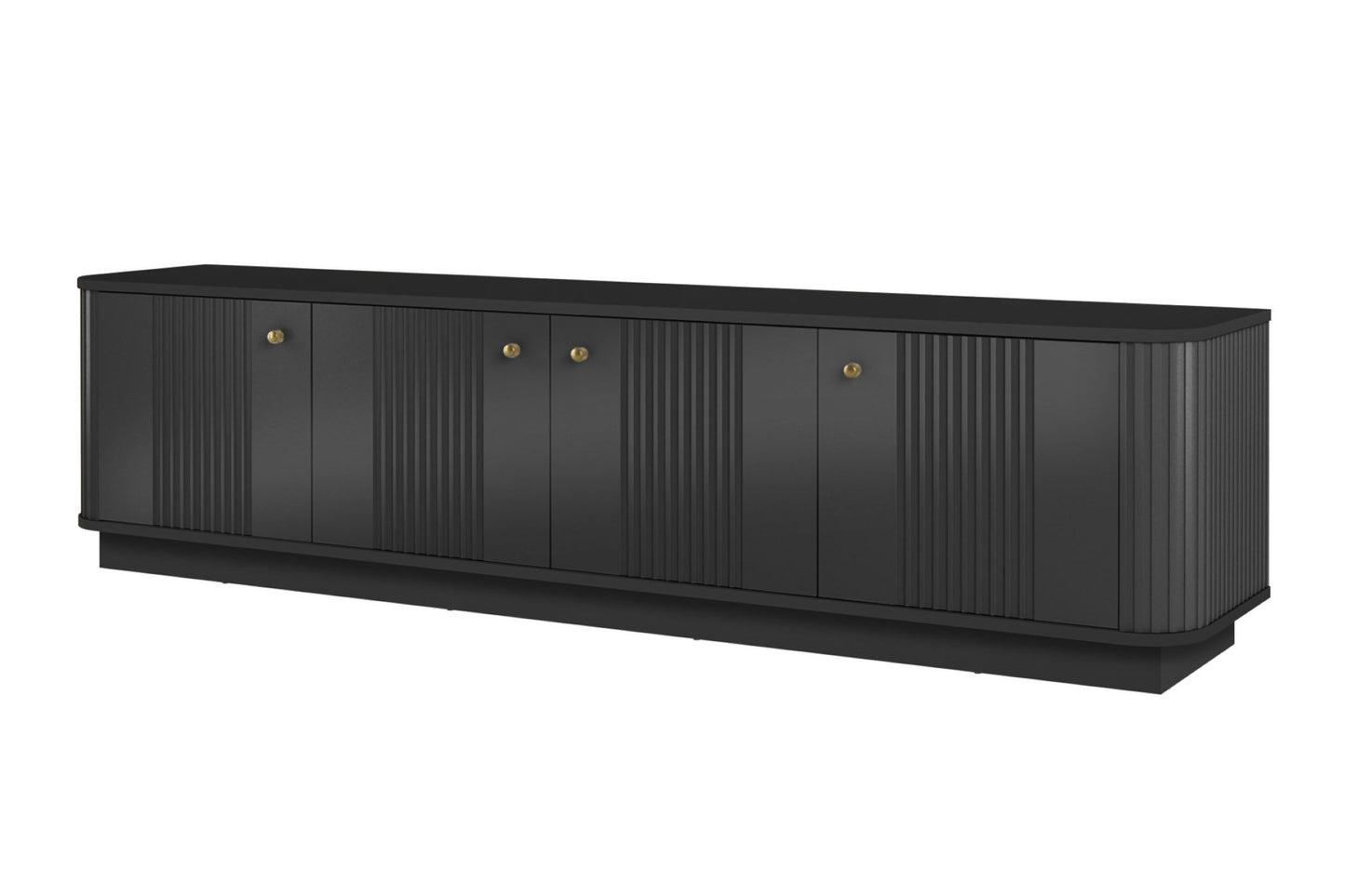 TV skapis Vespa 187/43/38 cm melns/zelts - N1 Home