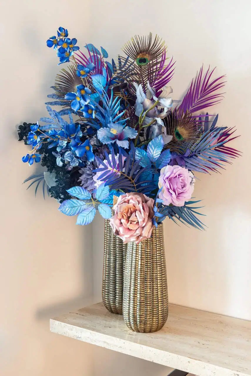 Vāze Richmond Interiors Loran big 42/16/16 cm zelts - N1 Home