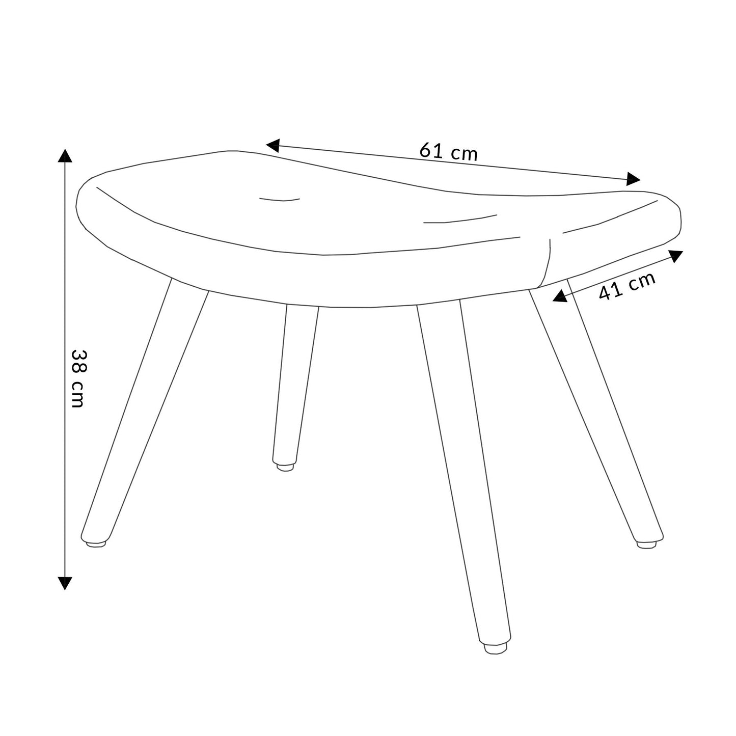 Velūra kāju balsts MOSS zaļš 61x41x38 cm - N1 Home