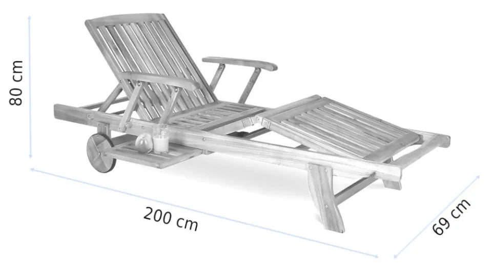 Koka atpūtas krēsls Havajii 200/69/30 cm dabisks - N1 Home