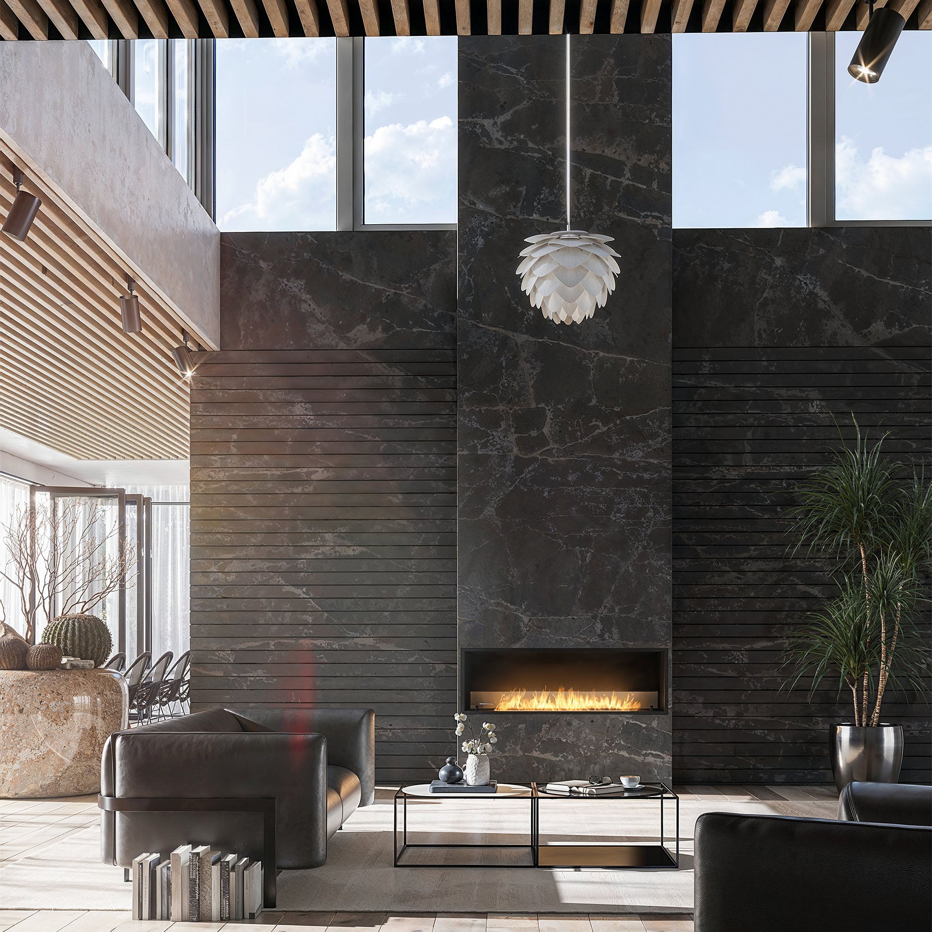 Biokamīns Slim inside Blan 84;104;124;154;204/59/25;30 cm melns - N1 Home