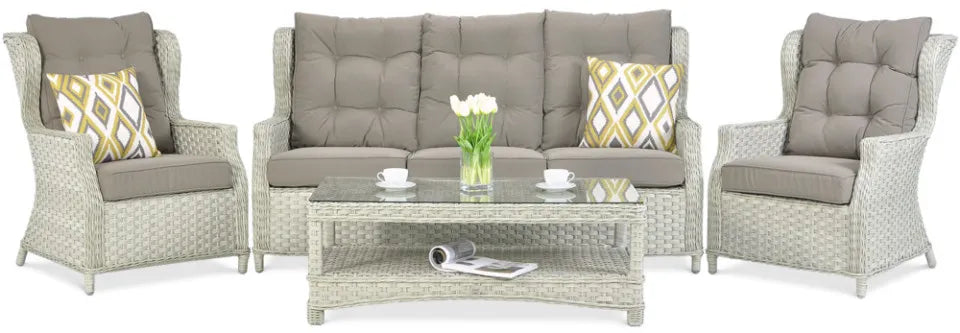 Dārza komplekts Trivo 3 melanžs/balts - N1 Home