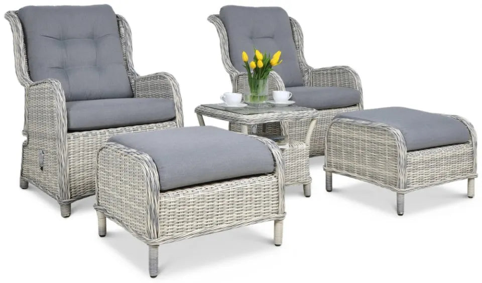 Atpūtas komplekts Sien Duo balts/pelēks - N1 Home