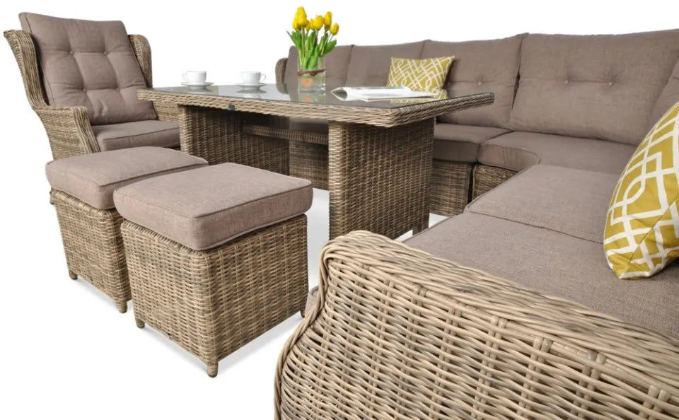 Ēdamgalda komplekts Dova 306/246/87 cm brūns - N1 Home