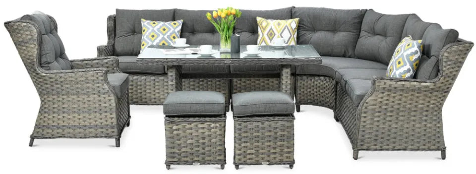 Ēdamgalda komplekts Dova 306/246/87 cm melanges - N1 Home