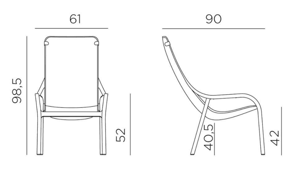 Krēsls Naro Net 61/90/98,5 cm antracīts - N1 Home