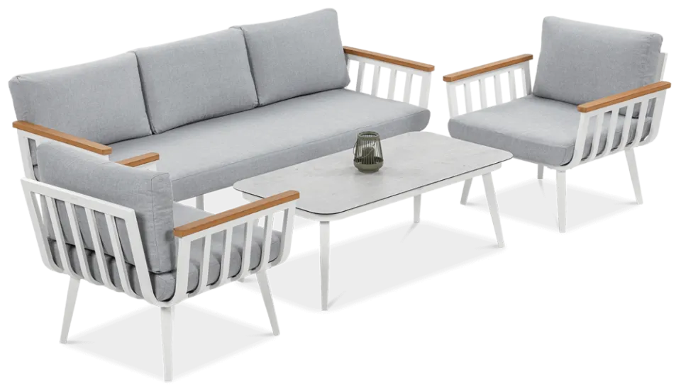 Balkona mēbeles Stelli Kafe balts - N1 Home