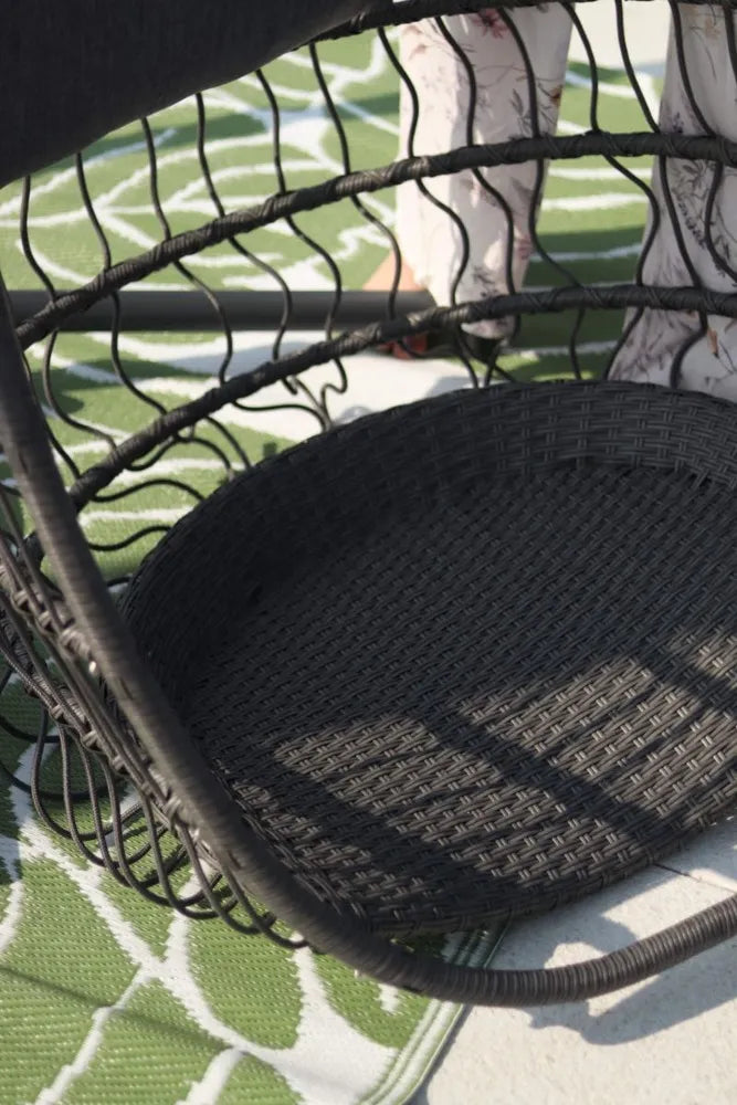 Kokona piekaramais krēsls Harmo  84/187/66 cm melns - N1 Home