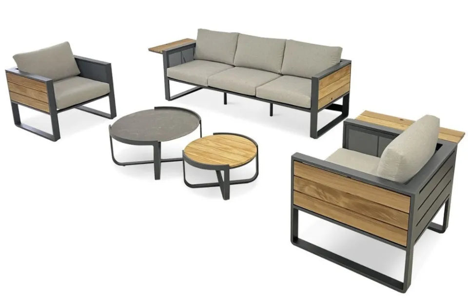 Terases atpūtas komplekts Carda Piano  pelēks - N1 Home