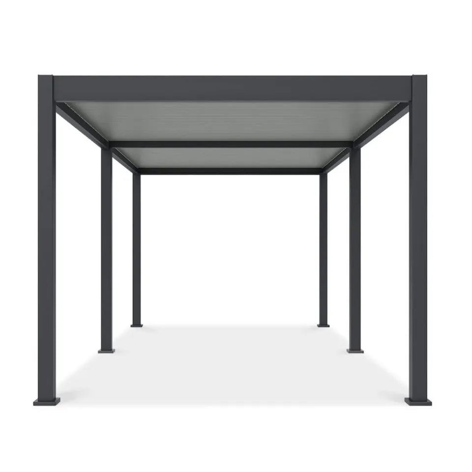 Alumīnija dārza pergola Elia 3x6 309/600/255 cm antracīts/gaiši pelēka - N1 Home