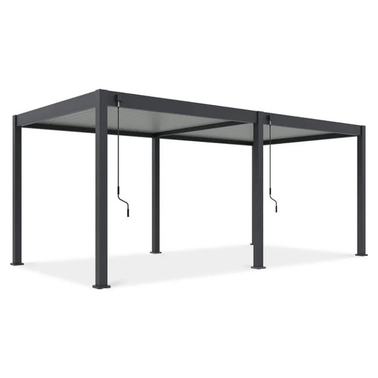 Alumīnija dārza pergola Elia 3x6 309/600/255 cm antracīts/gaiši pelēka - N1 Home