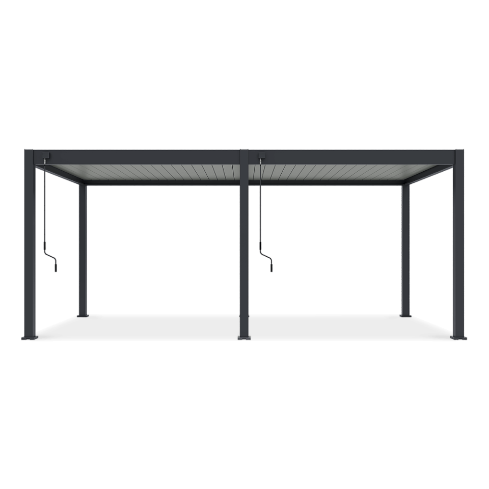 Alumīnija dārza pergola Elia 3x6 309/600/255 cm antracīts/gaiši pelēka - N1 Home