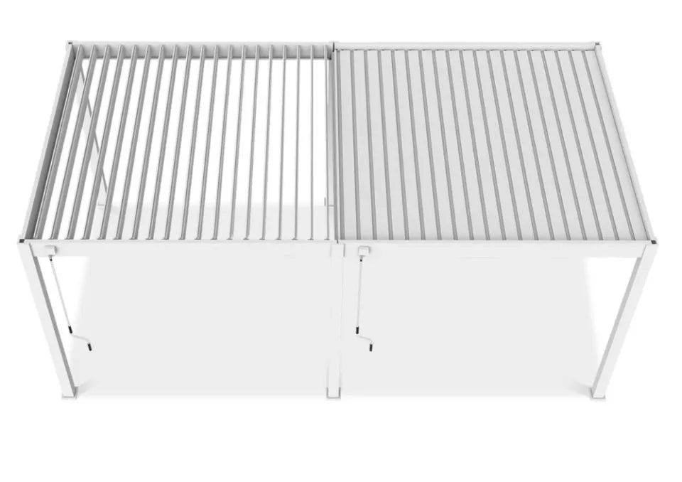 Alumīnija dārza pergola Elia 3x6 309/600/255 cm balts - N1 Home