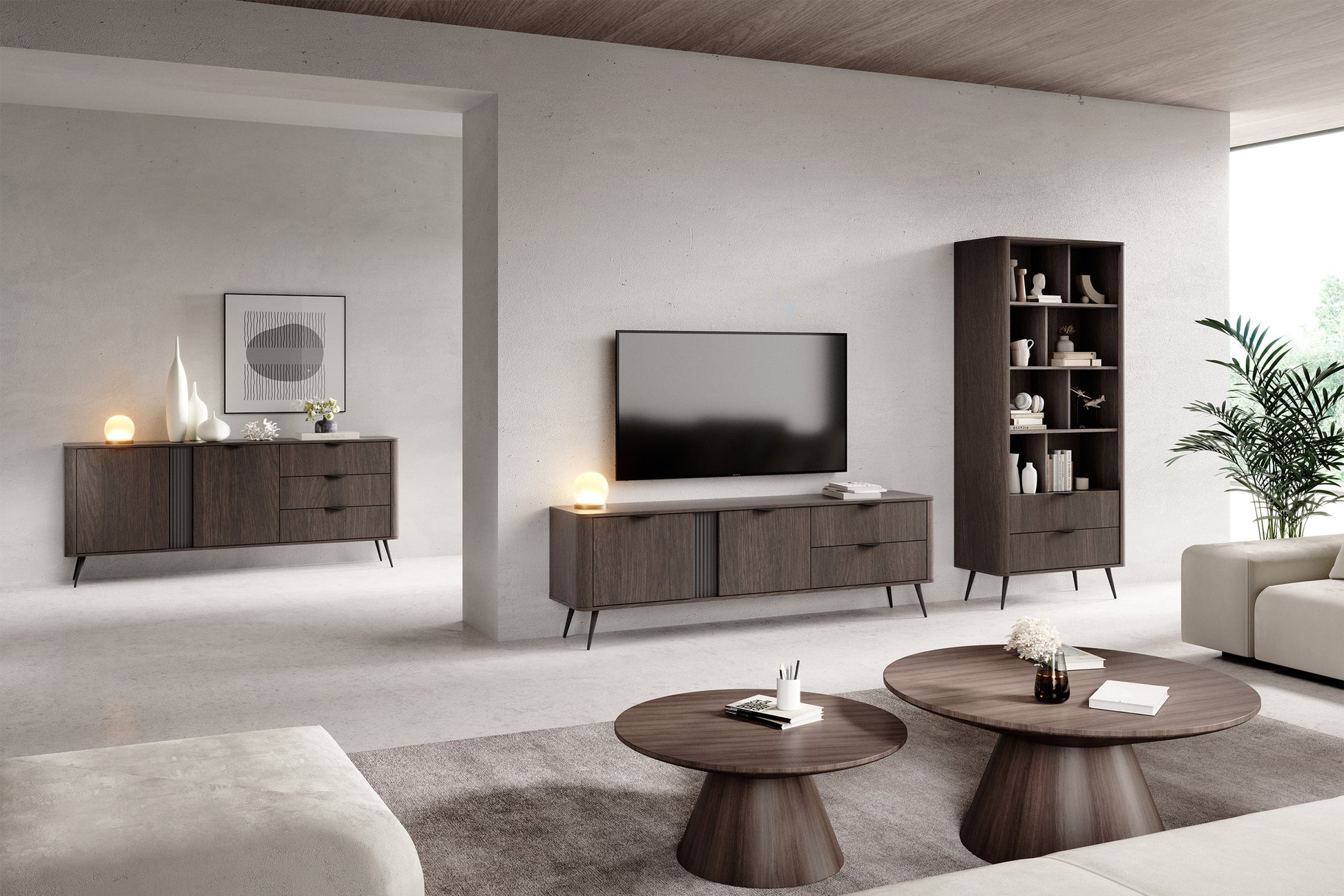 Kumode Verto 81/195/38 cm Dunin ozols - N1 Home