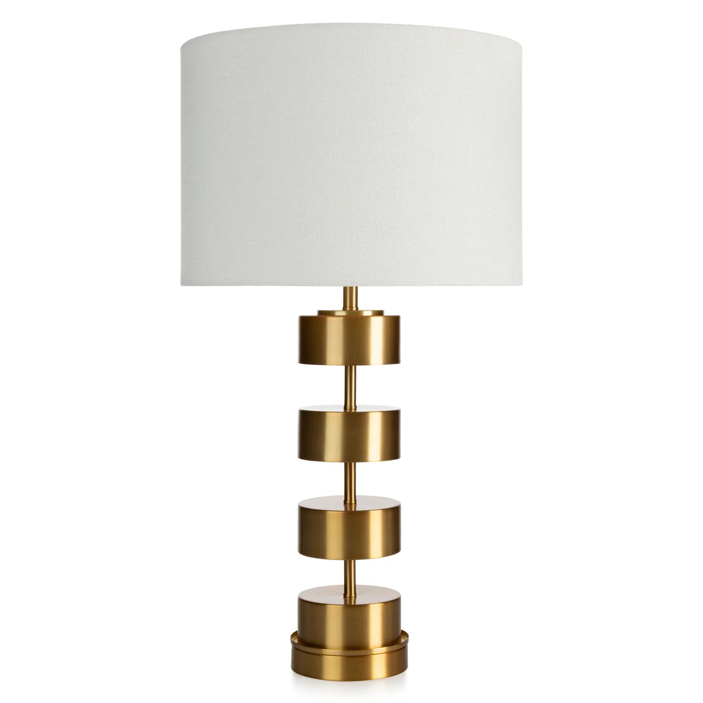 Galda lampa Angi 36/65 cm balts/zelts - N1 Home