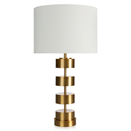 Galda lampa Angi 36/65 cm balts/zelts - N1 Home