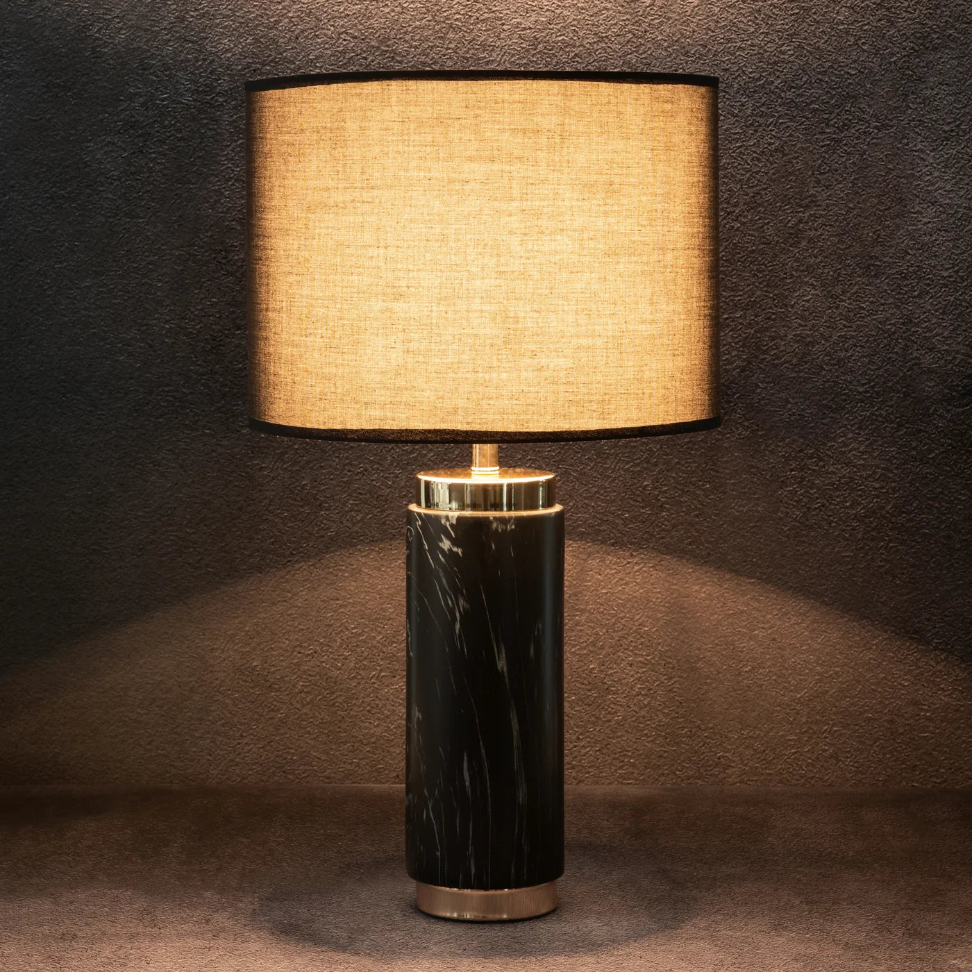 Galda lampa Mels 30x54 cm melns,zelts - N1 Home