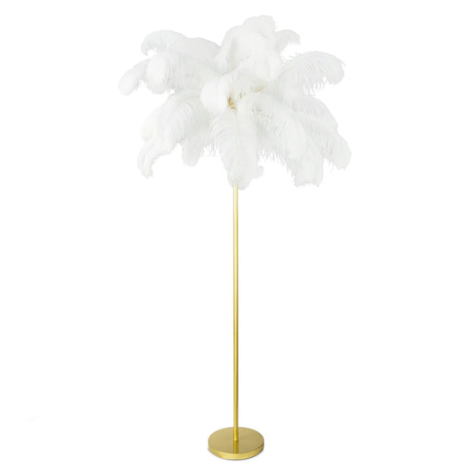 Stāvlampa Fieria 95/180 cm balts/zelts - N1 Home