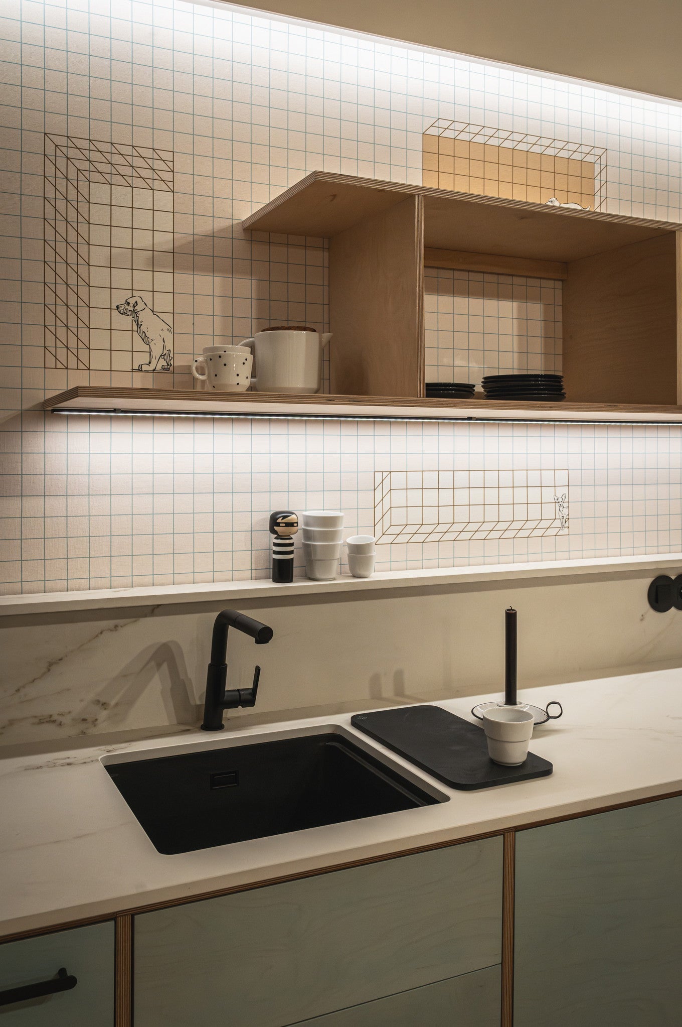 1-bļodas granīta izlietne Momi 500 x 450 x 230 nero - N1 Home