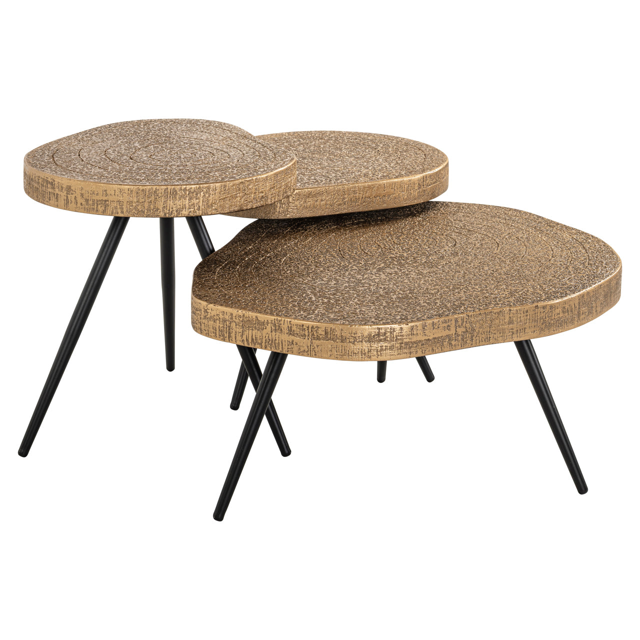 Kafijas galds Symba bronze (Set of 3) Richmond Interiors 34/76/64 cm bronza - N1 Home