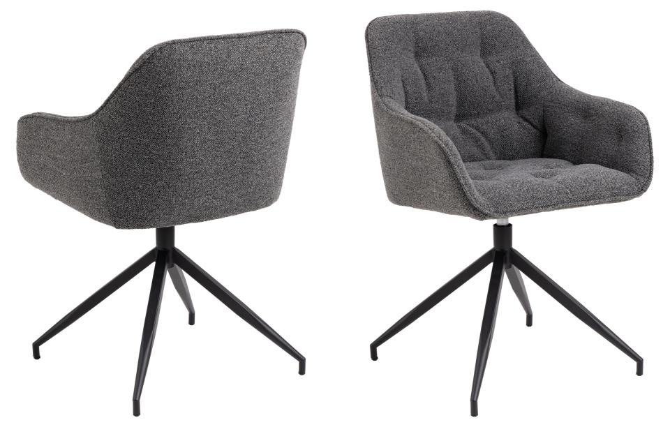 Krēsls Broo 57/54,5/82 cm antracīts - N1 Home