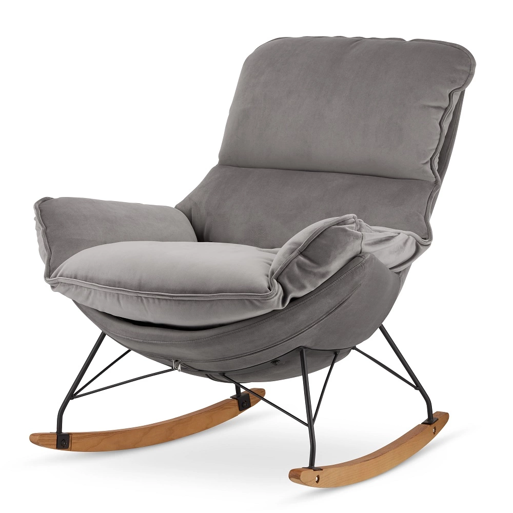 Krēsls Dot Design Berco samta 100 × 80 × 95 cm gaiši pelēks - N1 Home