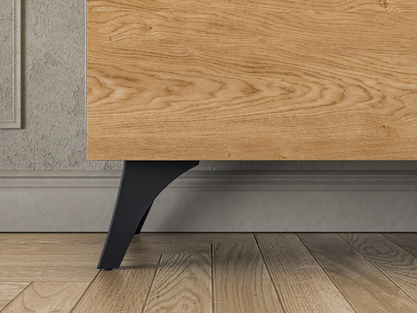 Skapis Toskana 152/94/38 cm ozols/melns