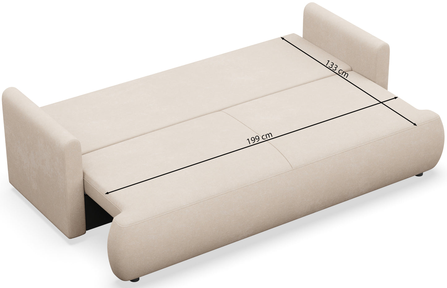 Dīvāns Ovors 226/90/97 cm Storm 85 - N1 Home