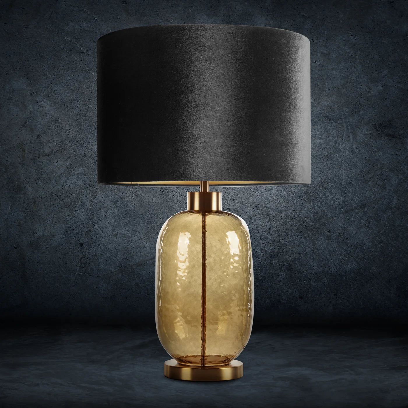 Galda lampa Nel 46 x 69 cm melns, tumšs zelts - N1 Home