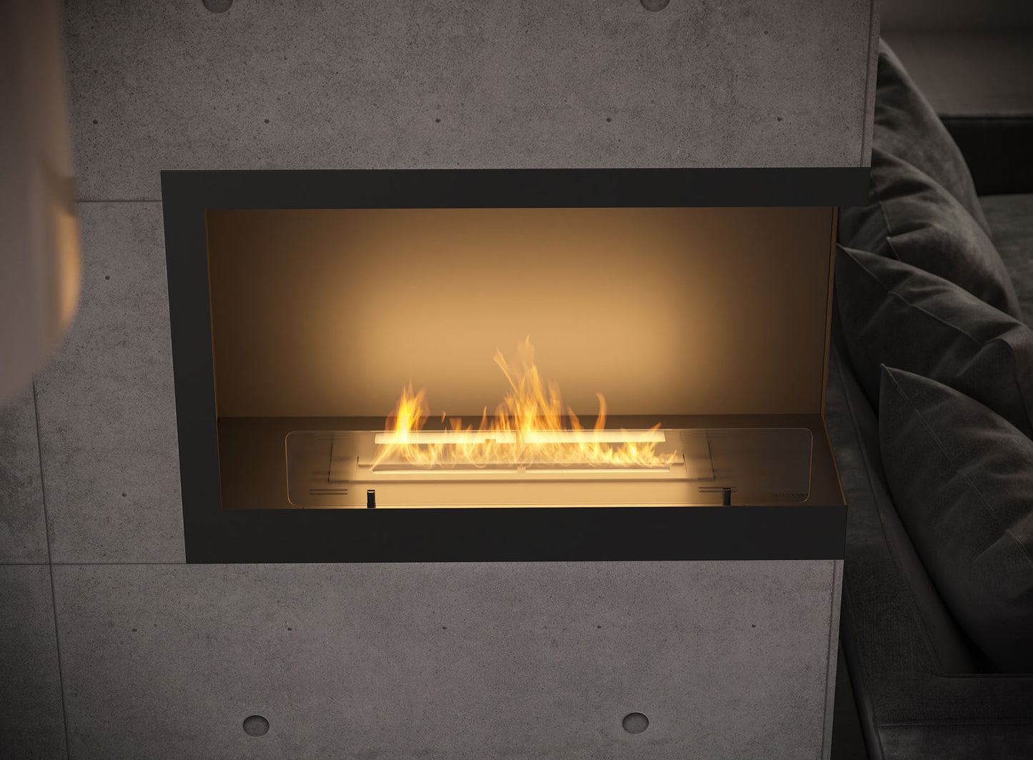 Biokamīns Insi 800V1 84/54/25 cm melns - N1 Home