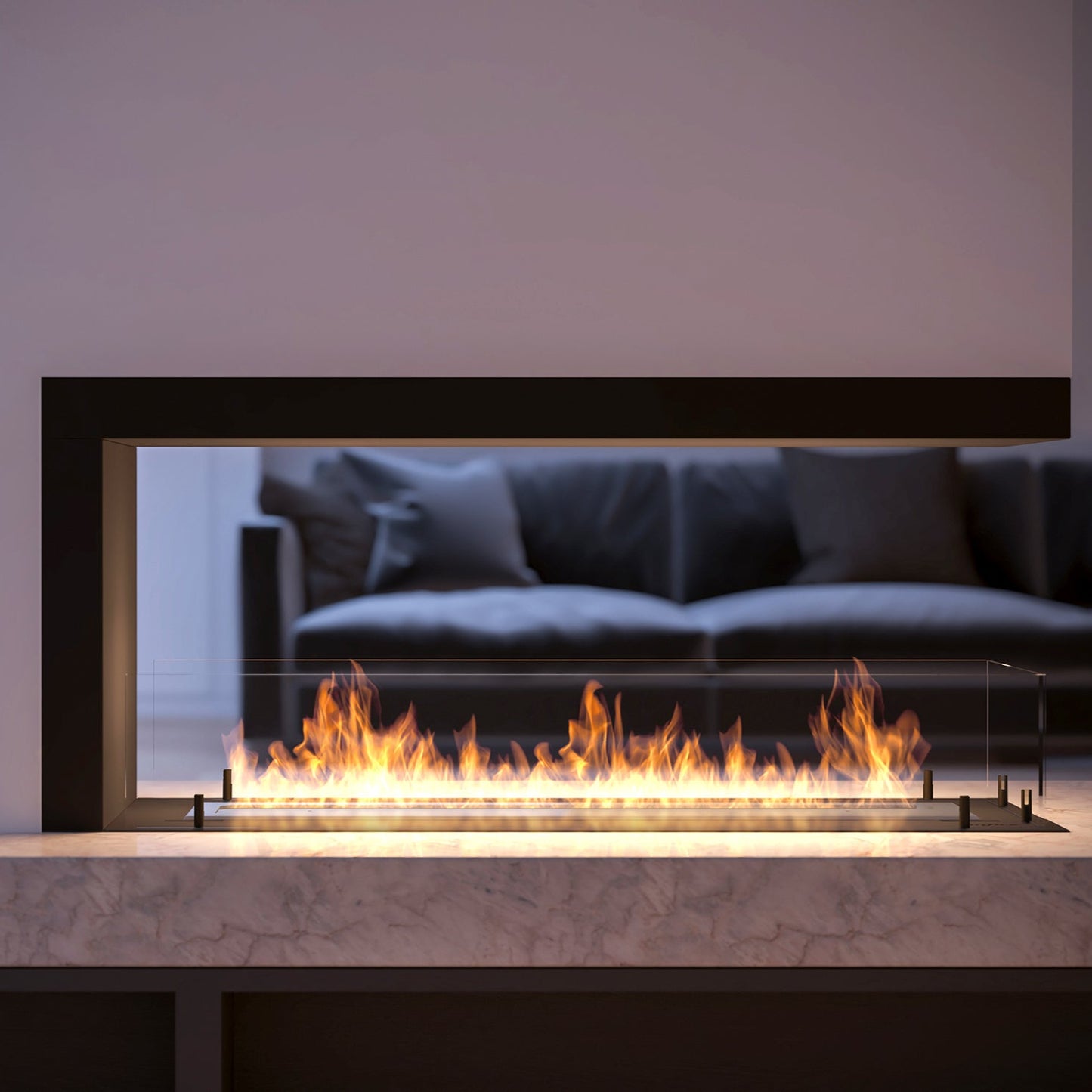 Biokamīns Insi U 2 100/50/30; 120/50/30 cm melns - N1 Home