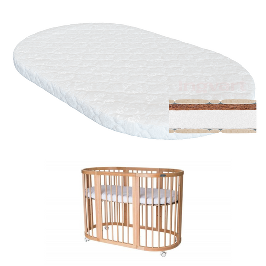 Smart Bed Ovals Matracis kokoss+putas 72/120/5cm balts - N1 Home