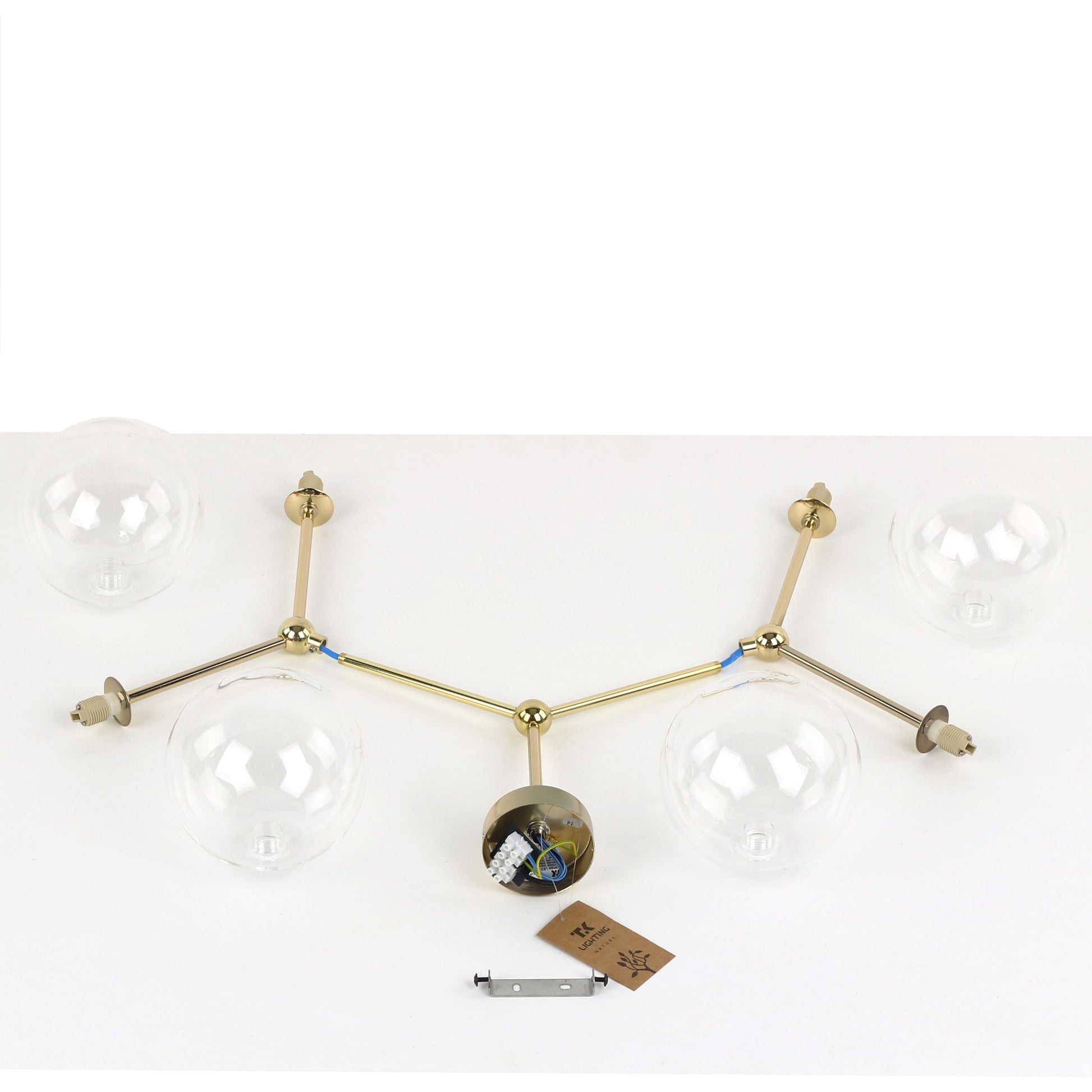 Piekaramā lampa Fairy gold 550 × 740 × 500 mm caurspīdīga - N1 Home