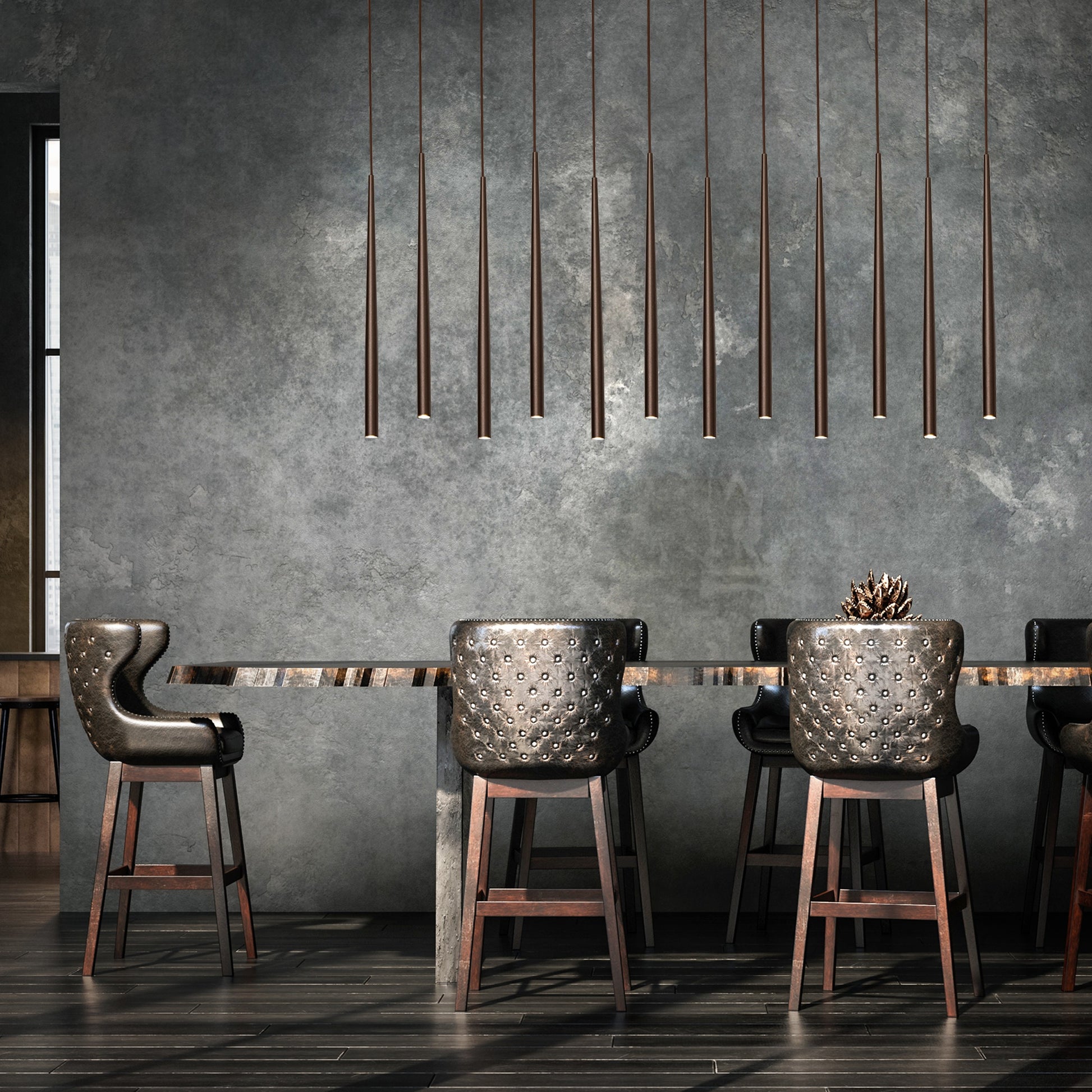 Piekaramā lampa Piano 120 × 1200 × 1400 mm brūns - N1 Home