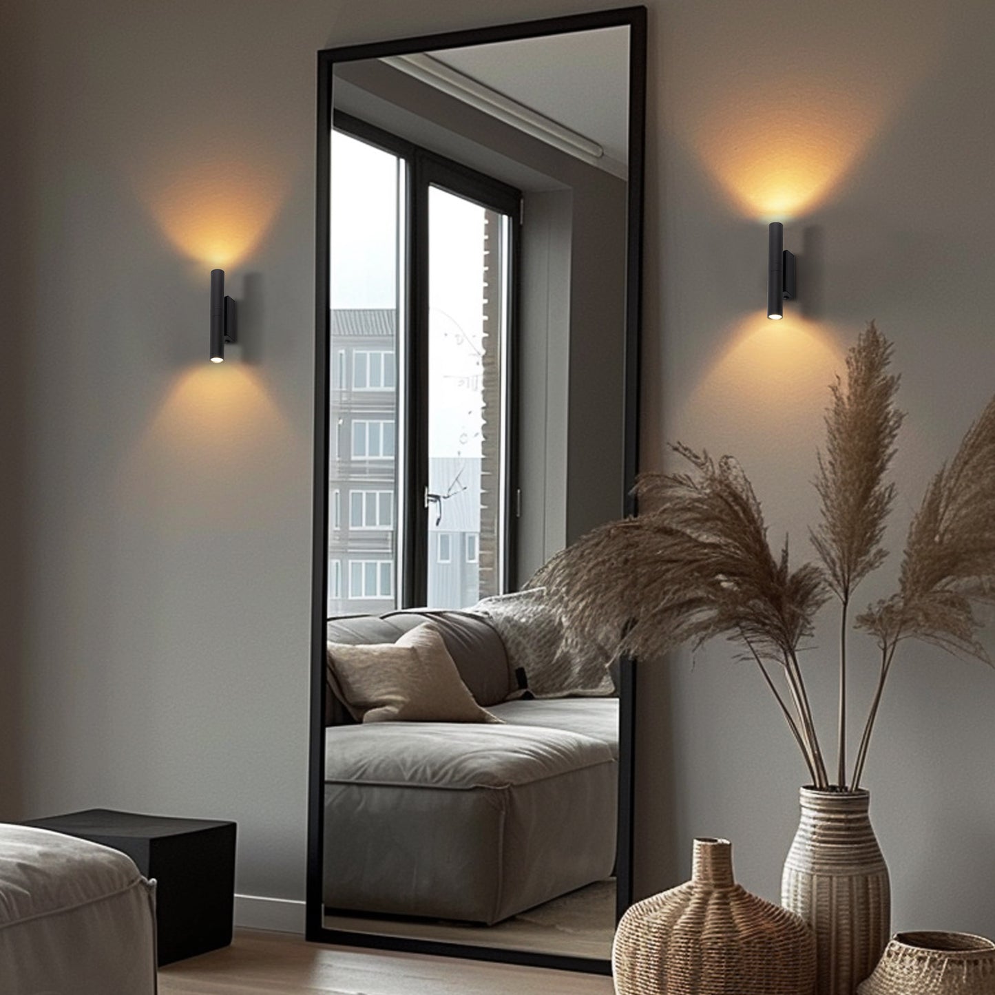 Sienas lampa Lagos 25 × 60 × 165 mm melns - N1 Home