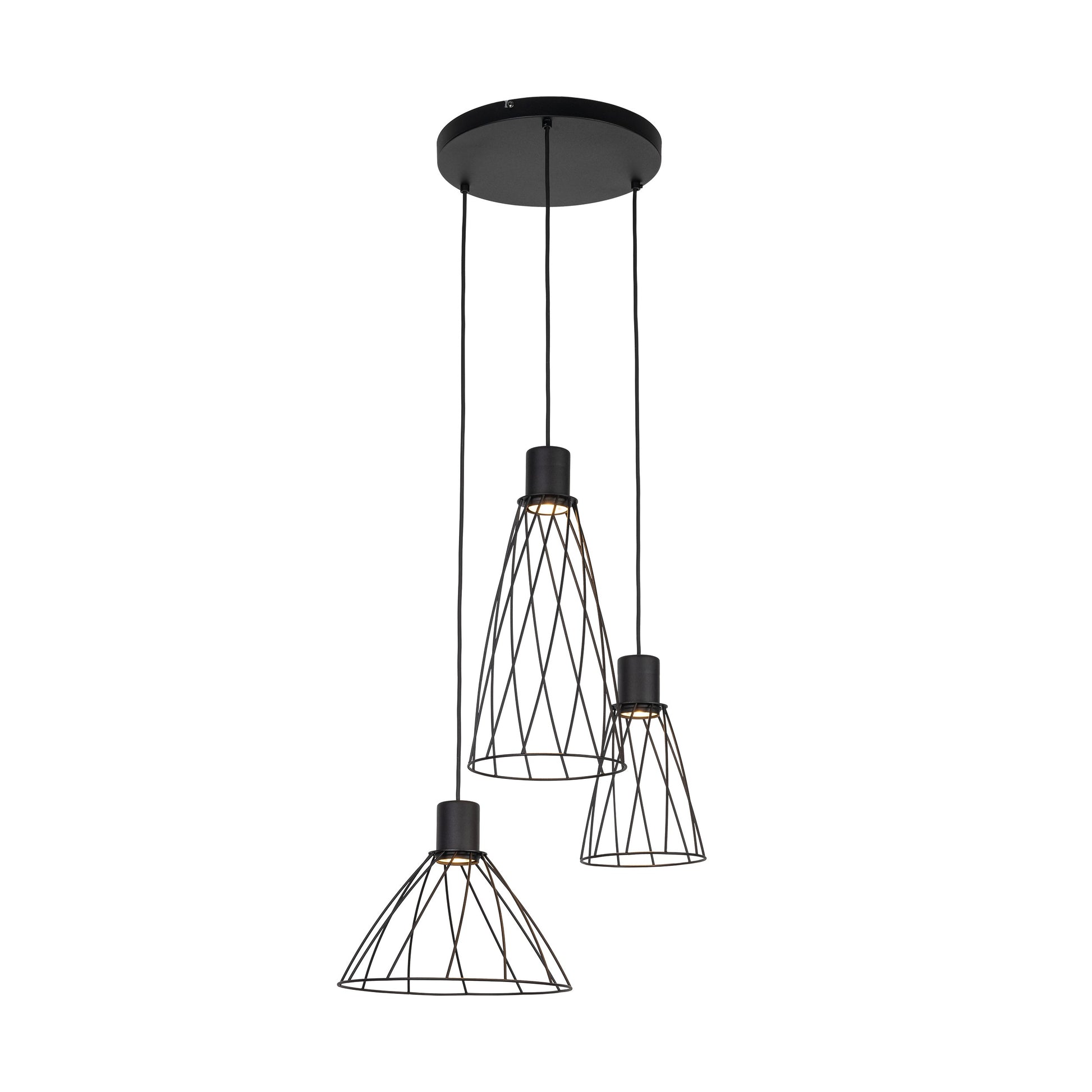 Piekaramā lampa Modest 500 × 500 × 1200 mm melns - N1 Home