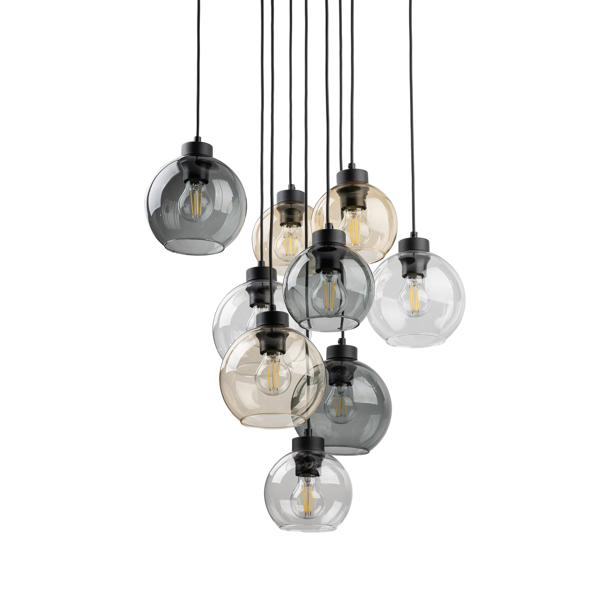 Piekaramā lampa Cub 58/58/140 cm melns/miks - N1 Home